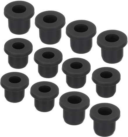 QUARKZMAN 12 Stück Kabeldurchführung Gummi AD 11mm/10mm,ID 7mm/6mm Durchgangstüllen, Gummitüllen Kabeltülle Dichtungsring Gummistopfen für Elektrischer Leiter Draht Kabelschutz, Schwarz