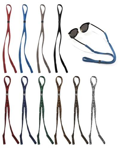 DHSBGWSX 10 Sportbrillenbänder, Verstellbare Brillenbänder, Brillenzubehör, Kinder-Fixseil-Brillenbänder, Damen-Brillenbänder, Schwimmende Brillenbänder, Mehrfarbige Brillenbänder