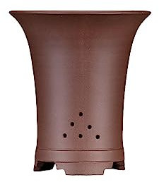 LAPADULA Pflanzentöpfe Lila Ton-Pflanztöpfe mit Löchern for den Außenbereich, Garten, Terrasse, Zuhause, dekorative Tisch-Blumentöpfe, 24,9 cm Höhe Pflanzgefäße (Color : A, Size : S)