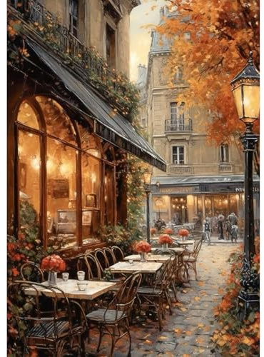 MEIYUDA 5D Diamond Painting Kit Completo Encanto Europeo, Pintura Diamante Paisaje Urbano, Diamond Painting Regalo Niños, Manualidades Adultos Painting Para Decoración De Pared Del Hogar 30x40cm