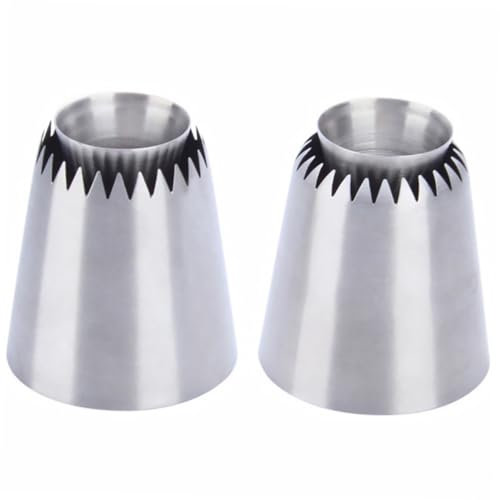HOLIDYOYO 2pcs DIY Cake Icing Piping Nozzles Coupler for Sprinkles Fondant Decorations