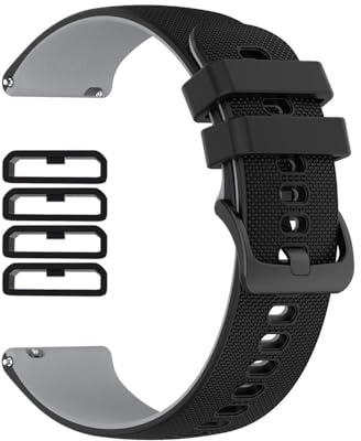 MTHGH 22 mm Bracelet de montre à dégagement rapide pour smartwatch + 4 anneaux de fixation, band pour Huawei GT,strap en silicone souple pour Huawei GT 2/2Pro/2e / 3/3Pro / 4/5/5Pro