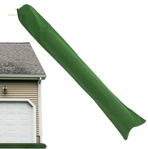 Flood Prevention Sandbags, Reusable Long Canvas Tube with Drawstring Design, Elastic Rope Seal, Thick Rain Barrier for Flood Protection in Garages, Entrances, Driveways, and Basements