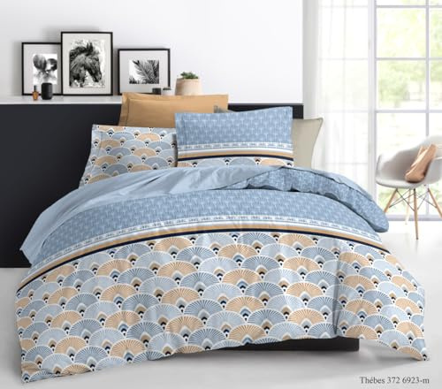 Mortreux Couette Chaude Microfibre imprimée Thébès - 1 Personne 140 x 180 - Special Hiver