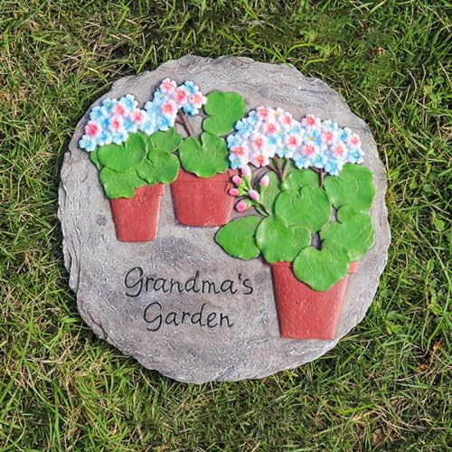 SBJKLYRN Pietra calpestabile da Giardino， Pavimentazioni Decorative for Esterni in Stile Rustico, in Resina Ecologica, for vialetti e percorsi da Giardino.(Style1,2PCS)