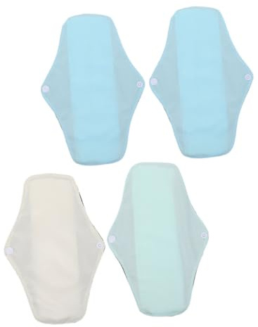 CIYODO 4pezzi Assorbente Igienico Riutilizzabile Assorbente Femminile Confortevole Accessorio Femminile Pratico per Viaggi e Uso Quotidiano Colore Casuale