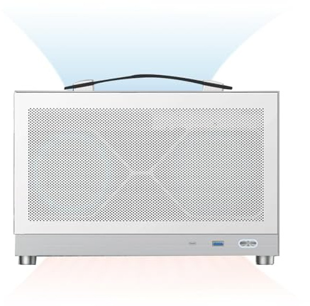Case De PC De Escritorio Ultra Pequeña: Chasis Mini ITX, Torre De Computadora Compacta Portátil, Gabinete De PC De Enfriamiento Eficiente | Configuración De Hogar, Oficina Y Juego, Ideal Para Estudian