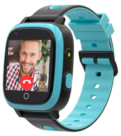 AIWIEP 4G Kids Smart Watch Boys,GPS Watch for Kids with Video Call Voice Chat Alarm SOS Camera Pedometer Stopwatch Caculator Flashlight Smart Watch for Kid Age 5-12