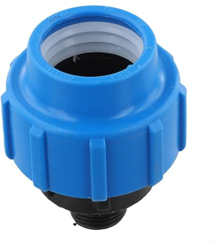Volakebeing Adattatore maschio per sistema di irrigazione in gomma PP PVC, connettore a morsetto per tubo in PE, 16 bar, pressione da giardino, parti di irrigazione agricole blu nero 20 mm 25 mm 32 m