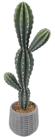 Cactus Artificial Grande Para El Hogar y La Oficina: Planta Artificial Realista y De Bajo Mantenimiento En Maceta Decorativa Con Efecto Arena. Planta De Interior Decorativa Para Regalar o Decorar