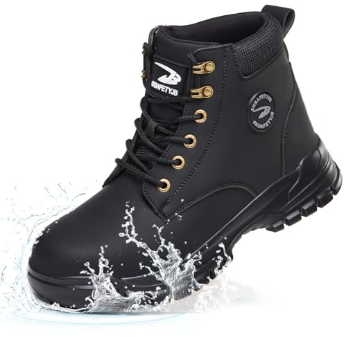 NACKINg Chaussures de Sécurité Hommes Femmes Imperméable Bottines de Sécurité avec Embout en Acier Légère Montante Chaussures de Travail Antidérapant Basket de Securite