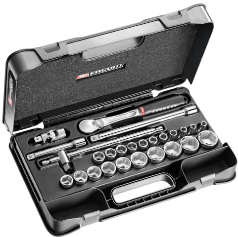 FACOM SL.161-4P6 - Coffret Douilles 1/2 6 Pans Métriques - 26 Pièces