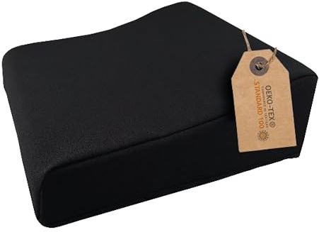 PrimoLiving Orthopädisches Memory-Schaum Sitzkissen – Feste Sitzerhöhung - Ergonomische 40x40x8/13 cm Aufstehhilfe