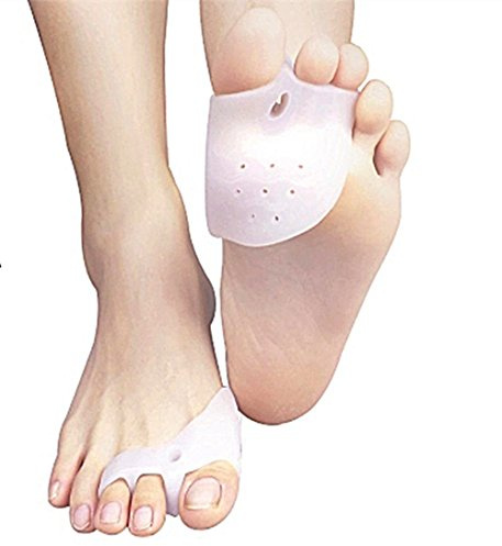 3-Zehen Löcher Separator Silikon Bunion Protector Hammerzehen Spacer für Vorfußkissen, Fußpads, Hallux Valgus Schmerzlinderung für Frauen und Männer Tragen Sie in Schuhen