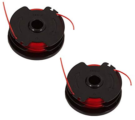 Fadenspule 2er Pack, Ersatzspulen mit jeweils 2 x 3 m Faden für Grizzly Rasentrimmer ERT 450-20