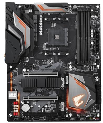 QWEOWW Placa Madre Fit For Gigabyte X470 AORUS Ultra Gaming AM4 ATX X470 Compatible con Ryzen 9/5/7 5950X 5600X 5600 DDR4 PCI-EX16 M.2 for Ordenador de Escritorio.