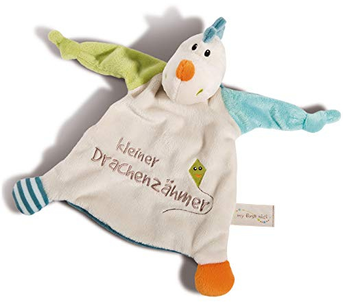 NICI Schmusetuch Drache Draguli ‚Kleiner Drachenzähmer´ 25x25cm – Schnuffeltuch ab 0+ Monaten – Kuscheltuch für Babys & Kleinkinder – Baby Kuscheltier / Schnuffeltuch – Schmusetuch für Jungen – 43709