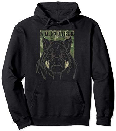 Sauenjäger Jagdbekleidung Jagdschein Jäger Jagd Geschenk Pullover Hoodie