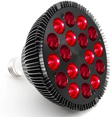 Zarbaha Lámpara terapéutica de luz roja, 54 W, 18 LED, dispositivo de terapia de luz infrarroja, 660 nm rojo y 850 nm NIR Combo dispositivo de luz roja para cara, piel y alivio del dolor