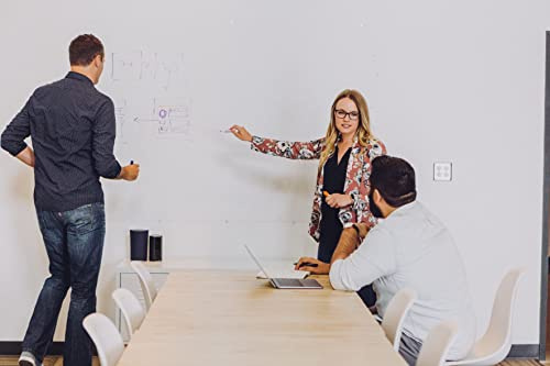 Whiteboard-Folie | selbstklebend & magnetisch | Weißwandtafel | Whiteboard | Schreibtafel | Wandfolie | Multifunktionsfolie | Magnettafel Farbe: Weiß PVC-frei und 100% Recycelbar (150x75 cm)