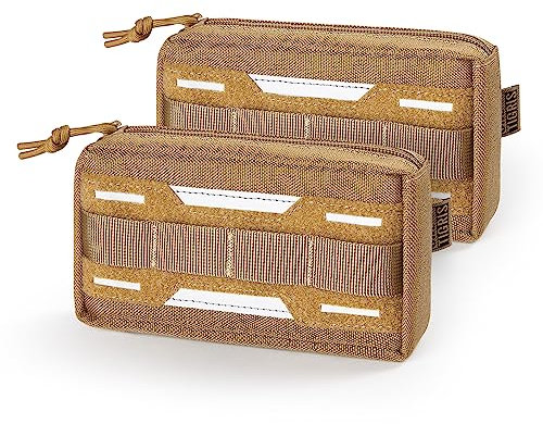 OneTigris X23 Futterbeutel für Hunde 2 Stück, Laser-Cut Design für eine EDC-Tasche für Hunde, Nylon, Langlebig, mit großer Kapazität und reflektierenden Streifen, für MOLLE Hundegeschirr