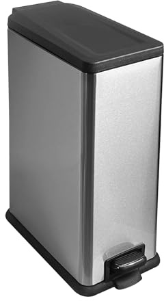 JM ·YIPENG Kitchen Bin, 45 LPedal Bin with Soft Close Lid, Slim Kitchen Bin with Removable Inner Bucket for Home, Lager Bins for Kitchen, Dining Room and Office