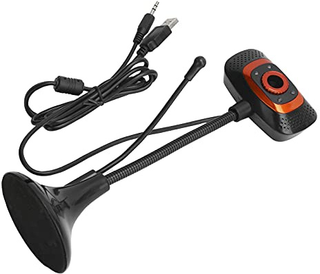 Annadue Webcam Video USB, Webcam Esterna USB HD con Microfono e Luce di Riempimento per Computer, Messa a Fuoco Manuale, Rotazione di 360 Gradi