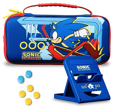Nintendo Switch Case Sonic VS Shadow, Protective Carrying Case with Controller Grips, Thumb Grips, Steering Wheel,