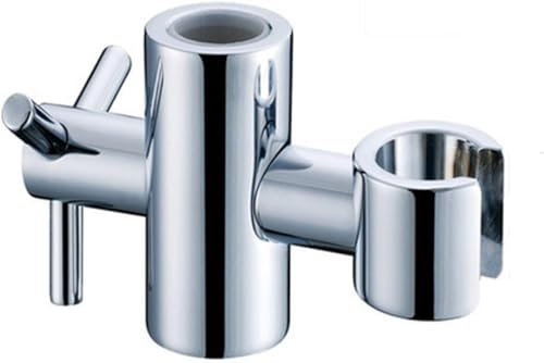 Duschkopfhalterung, Duschkopfhalter Schieberstange Stange Halterung verstellbar verchromt passend für Durchmesser 20 mm, Silber (Farbe: einfarbig, Größe: 30 mm)