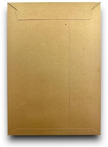 75 Stück Versandtaschen DIN A3 aus Pappe 320 x 455 mm selbstklebend - Papp-Kuverts A3 große Versandtasche Versandtaschen für Kleidung Umschlag groß Umschläge Briefumschlag mit Füllhöhe bis 50mm