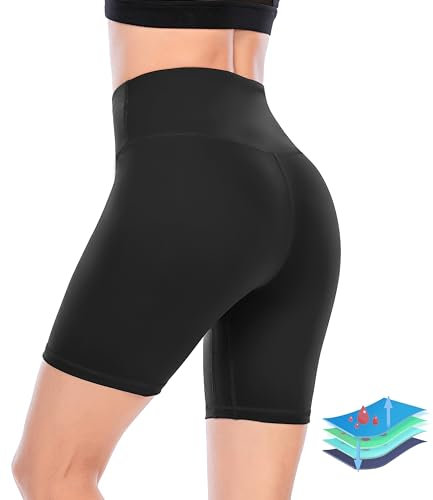 LEOVQN Perioden-Bademode, Menstruations-Bikinihose, auslaufsicher, UV-50+, Lichtfluss, wasserdicht, Dunkel_Grau, S