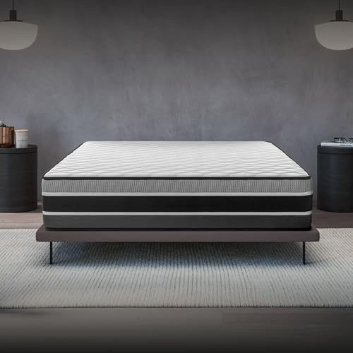 COSMOS - Colchón Viscoelástico 135x190 cm - Altura 30 cm - Felis - Espuma HR y Blue Latex - Firme, Transpirable, Hipoalergénico, Ergonómico - Cara Invierno Verano, 7 Zonas Confort