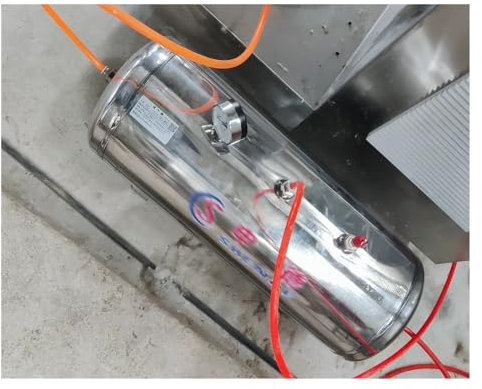 Air Tank Tanque de almacenamiento de gas a presión de aire de vacío pequeño de tampón de acero inoxidable, tanque de depósito de aire de 5L 10L 20L 30L 40L 50L de acero inoxidable para compresor (Siz