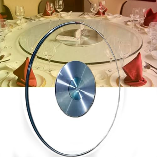 QSPNVFB Piatto Girevole Vassoio Giradischi in Vetro 80cm, Grande Vassoio da Portata Trasparente, Girevole Giradischi Rotante da Tavola Centrotavola(28 inch(70cm))