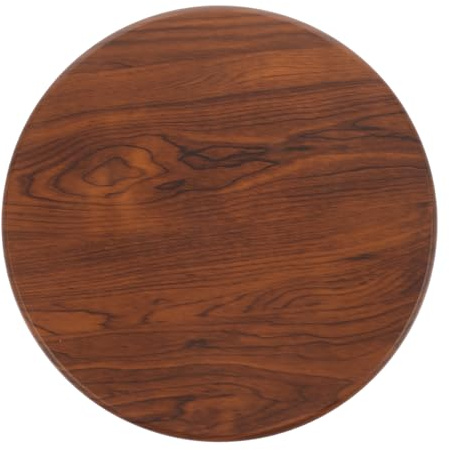 ANDRESLAD Taburete de Bar Elegante con Asiento Redondo de Grano Natural Asiento de Madera para Un Uso Duradero
