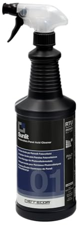 Errecom Sunlit, Limpiador Ácido para Paneles de Sistemas Fotovoltaicos, Listo para Usar, Spray 1 L