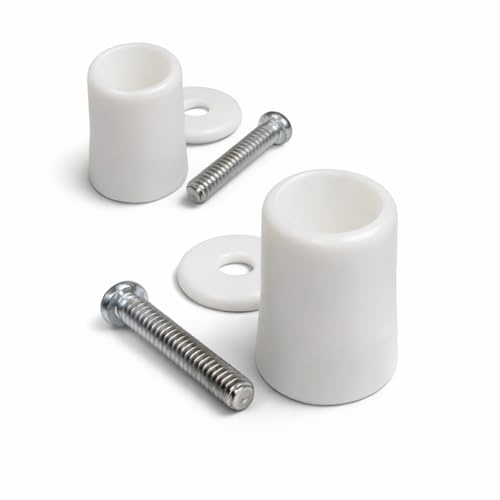 IdeaGenesis - Pack 12 Topes Persiana de 30mm para Persianas Enrollables. Fabricados en PVC blanco. Incluye todo lo necesario para su montaje, Arandelas y Tornillos. (12, Blanco 30mm)