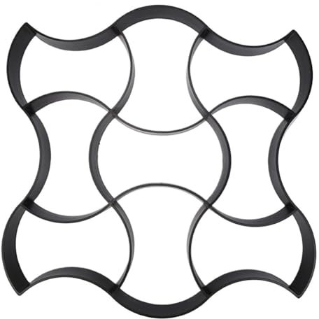YATINGZHANG Stampo Cemento Giardino Fai da Te in plastica Percorso Maker Modello marciapiede calcestruzzo Gradino Pietra Cemento Stampo Mattone Stampo per Pavimento in Cemento(G)