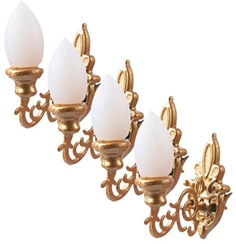 Supvox 4stücke Miniatur-wandlampen Für Sandtisch Puppenhaus Luminous Tiny Wall Lamps Für Romantische Innenraumgestaltung Für Mikro-landschaften