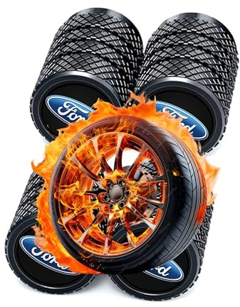 Tyre Valve Dust Cap Cover for All FO-RD Car Models, Alluminium Valve Cap with O-Ring Seal Corrosion Resistant || Tyre Valve Stem Air Cap For Fod || Pack of 4 Black