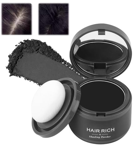 Polvere per attaccatura dei capelli, tinta per radici dei capelli, correttore istantaneo per ritoccare le radici, polvere sottile per capelli, antivento e resistente al sudore, con specchio e piumino