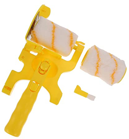 DIYEAH Paint Roller Kit Brush Edger Soft Roller Precise Color Separation Trim Painting Long Handle 1 Rack Home Decoration