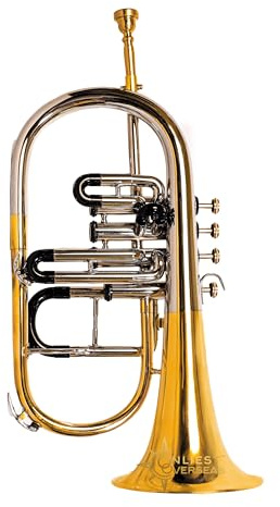 Flügelhorn 4 Ventile Messing Instrument mit Warmton Glatte Ventile für Musiker und Studenten