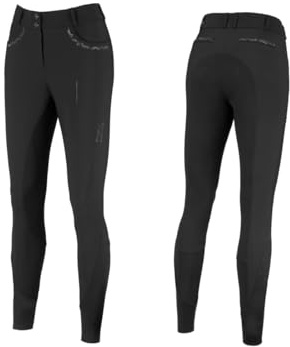 Pikeur Damen Reithose Ceelina FFL Faux Leather Ganzbesatz Black HW 2025 (38)