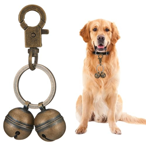 Hundeglocke, Kleine Glöckchen, Laute Katzen Hundeglocken, Haustierglocken für Katzen und Hunde, Metall Jingle Bells, Haustier Glocke Anhänger Tracker Glocken für Trainieren