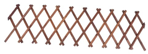 FONDOTIN Support en Bois Carbonisé Marron pour Plantes Grimpantes Extensible Treillis Mural comme Séparateur de Jardin ou Mur Végétal pour Cucurbitacées et Vigne