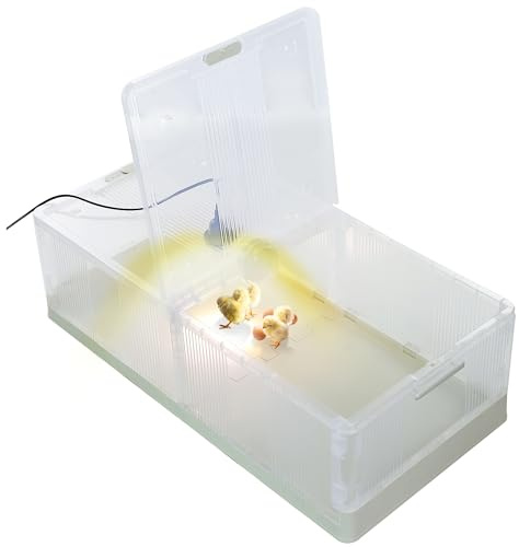 Large Tortoise Habitat Cage Transparent Chicken Brooder Box Egg Incubator 30-50 Indoor Chicken Coop 31.5inch