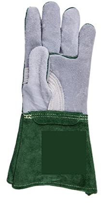 Mandil soldador, Guantes de soldador de soldadura Guantes de protección de espesamiento resistente al desgaste Guantes del soldador(L)