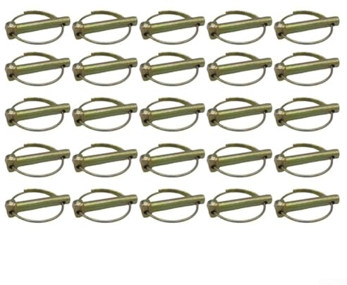 25 x rostbeständige Edelstahl-Splinte mit integrierten Sicherungsringen für Boote, Anhänger und Nutzfahrzeuge (M8)