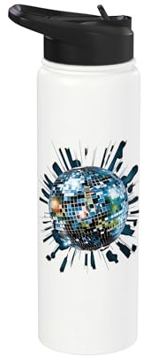 Disco Ball Vintage Retro House discoball Cool Party Stainless Steel Insulated Water Bottle